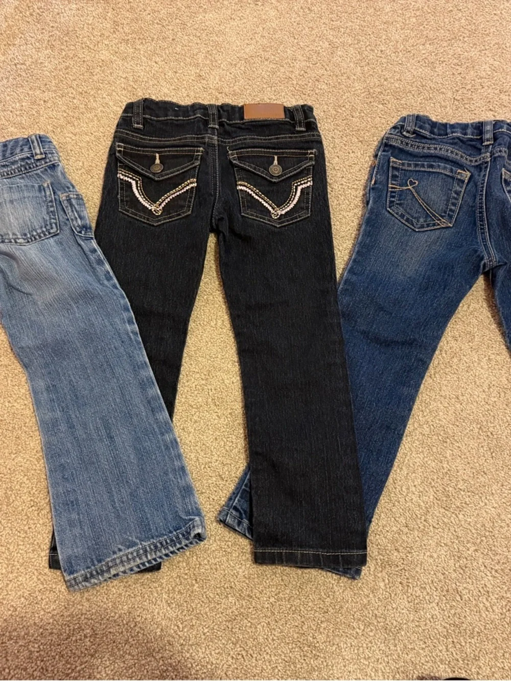 3 Pairs Girls Jeans Bundle Size 4T (Old Navy, Vigoss, Children’s Place)